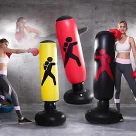 1.6M Air Home Training Punching Bag Stand Kickboxing Red