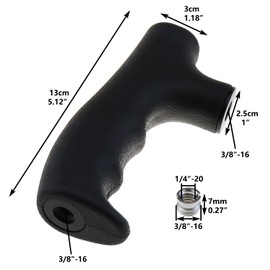 LUORNG 129x65x30mm SLR Monopod Hiking Material Crutch Head Plastic Handle Monopod Black Handle Adapter Monopod Head Accessory Converter Industrial Walking Stick Handle Grip