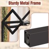 3 Tier Vinyl Record Storage Rack, Mobile Black Metal LP