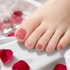 Summer foot manicure women's manicure pedicure nail manicure two-tone set, 2 pieces, 8ml, 12# soft red bean paste × 07# love like a star / 여름 발 메니큐어 여성 메니큐어 페디큐어 네일 매니큐어 투톤 세트, 2개, 8ml, 12# 부드러운 팥앙금 × 07# 별과 같은 사랑