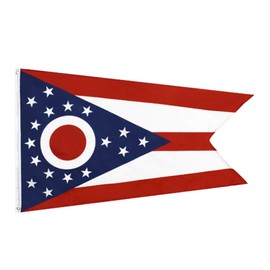 Ohio Flag Polyester Fiber 3x5 Feet Flag, Bright Colors And Anti-ultraviolet Fade Flag Indoor Outdoor Banner