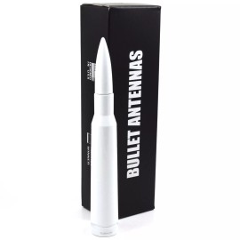 VMS RACING Anti-Theft Retractable White 50 Caliber Bullet Short Antenna For 90 06 GMC Chevy