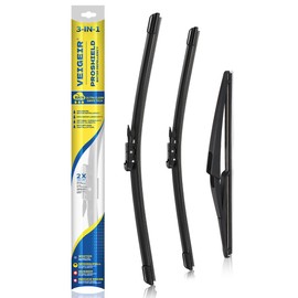 VEIGEIR Windshield Wiper Blades Compatible with Ford C-Max Cmax 2013 2014 2015 2016 2017 2018 Original Factory Quality Front Rear Wipers Blade Set for My Car - 28" 26" 12" (Pack of 3)
