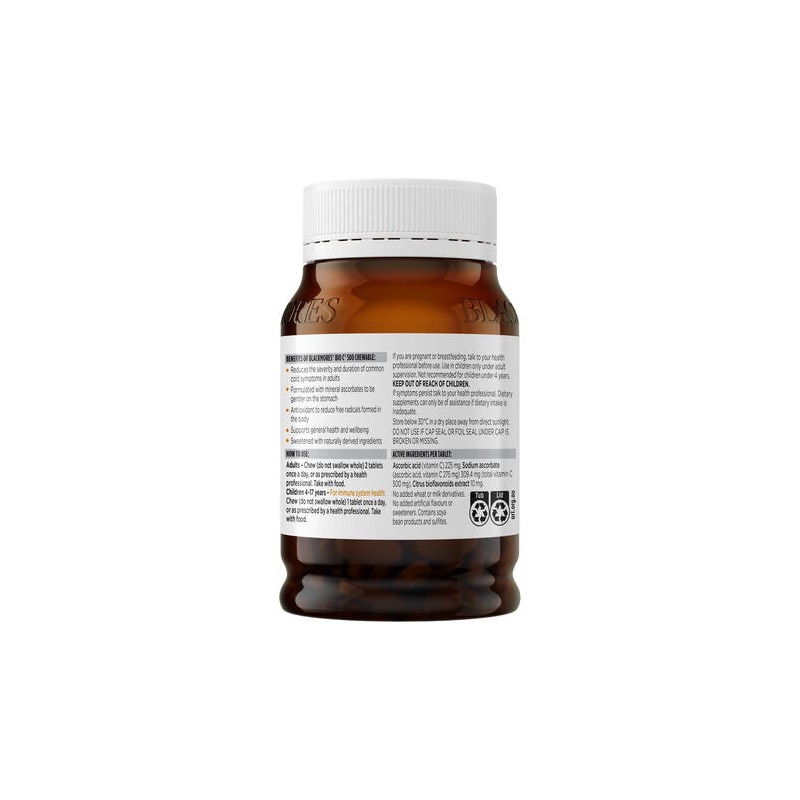 Blackmores Bio C 500mg Chewable 200 Tablets
