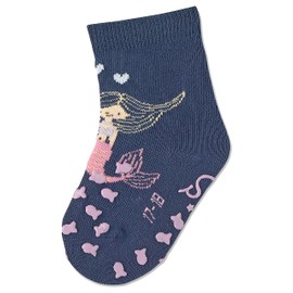 Sterntaler Baby Girls' Crawling Socks Double Pack Mermaid ABS Socks, blue