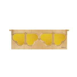 kozahive Honeycomb Heart Frame – Langstroth Medium 2/3 Hive, Reusable Heart Inserts