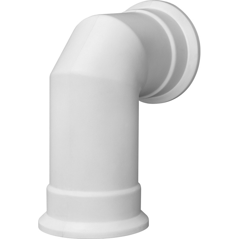 Angled Stove Pipe in White