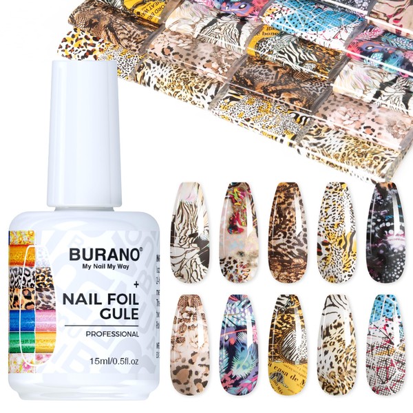 BURANO Nail Art Nail Foil Glue Gel, 15 ML 1