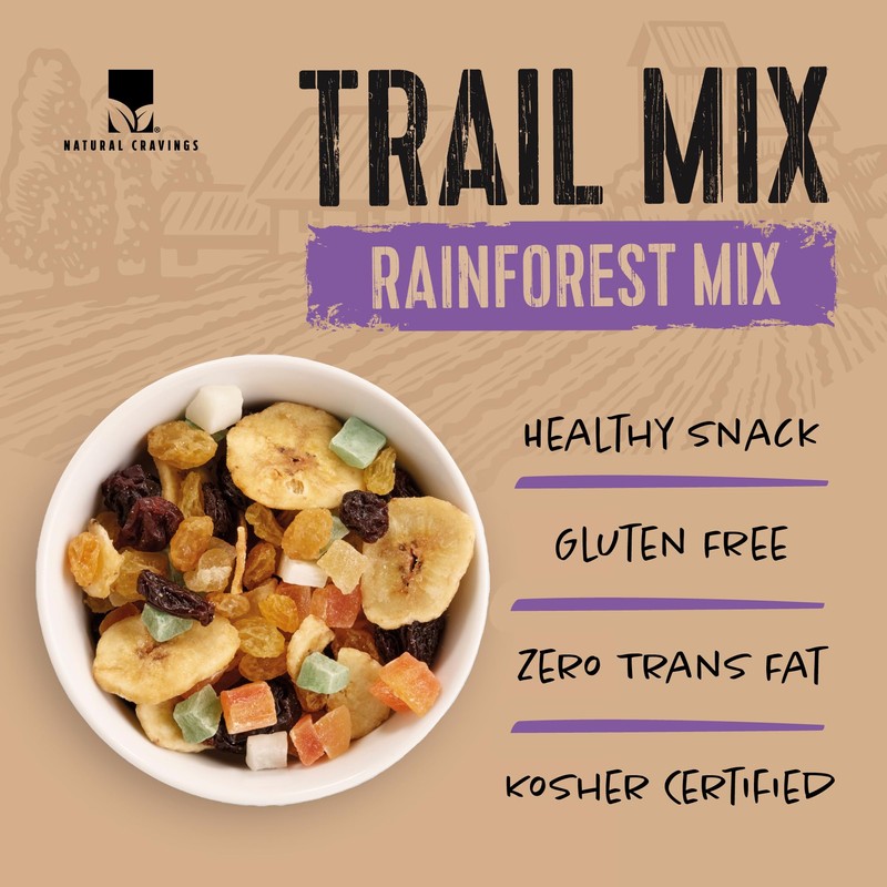 Natural Cravings 24oz Trail Mix Bulk Family Size Bag -