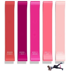 Fitness Bands, Resistance Bands with 5 Levels, Terrabands Exercise Band for Muscle Building, Pilates, Yoga, Set of 5
