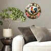 30x30cm Round Glass Wall Clock Offering Extended Battery Life Up