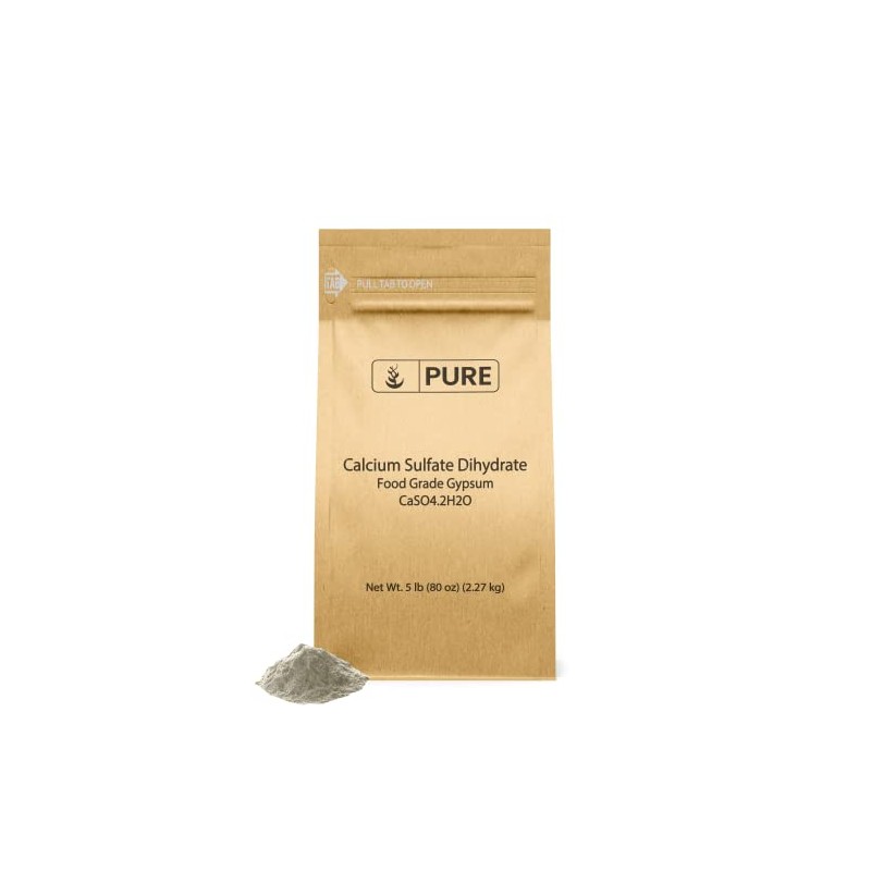 Pure Original Ingredients Calcium Sulfate (5 lb) Baking, Water Treatment