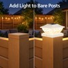 White Solar Post Cap Lights for Fence & Deck –