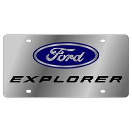 Eurosport Daytona Stainless Steel License Plate- Ford Explorer Compatible with 2011-2016, Ford Explorer Stainless License Plate