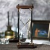 Large Fillable Hourglass Timer Sand Clock, Decorative Wooden Empty Hourglass