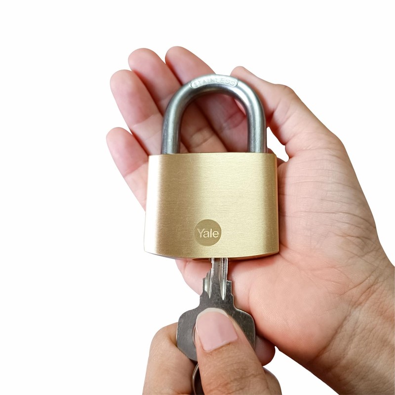Yale Y110B/50/126/1/B Brass Padlock 50 mm 1 Box, 50mm