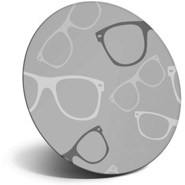 Destination Vinyl ltd Magnet for Refrigerator, Fridge BW - Cute Glasses Opticians Glass for Office, Cabinet and Whiteboard, Magnetic Stickers, 41447