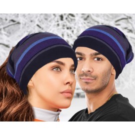 Rockjock mens neck warmer, scarf, hat, hood, snood - reversible (Purple/Black)