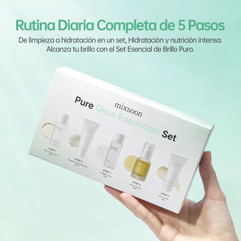 Mixsoon Kit Pure Glow Essentials Mini 5 Pzs Viaje Danoche