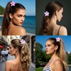 Flomiara 6 x Blumen-Haarspangen für Damen, hawaiianische Haarklammern, Sommer-Reise-Haar-Accessoires, seitlicher