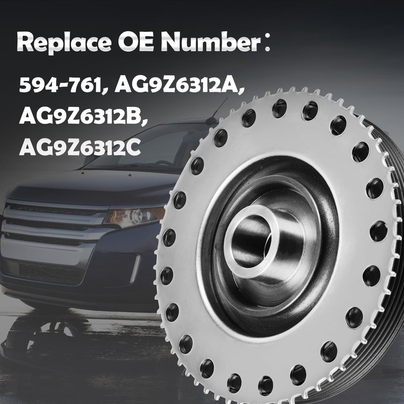 594-761 Engine Harmonic Balancer Crankshaft Pulley Compatible with Ford Explorer