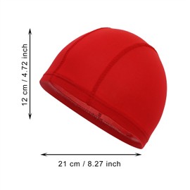 Penta Angel Swimming Caps 2Pcs Unisex Non-Waterproof Elastic Polyester Cloth Fabric Swim Hats for Water Sports Bathing Caps for Women Men Long Short Thick Thin Hair (2, Red)
