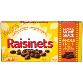 Raisinets, Milk Chocolate Covered California Raisins, Movie Theater Candy Box, 3.1 oz each, Bulk 15 Pack