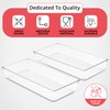Amtido 4 Pack Drawer Organisers - Sturdy Clear Plastic -