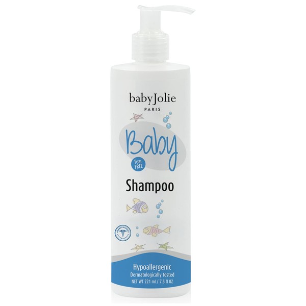 Baby Jolie Baby Shampoo Paris. With tear-free formula. Gentle and Safe for Newborns and Toddlers | 7.5oz (221ml)