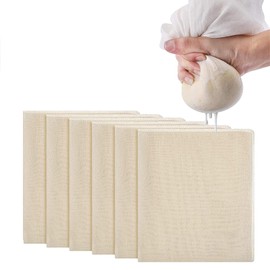 6Pcs Muslin Cloths for Cooking, Cheese Cloth, Cheesecloth, Cheese Cloths for Straining, Reusable and Washable Muslin Cloths, Cheese Clothes Weave Fabric Filter for Straining, Cooking, Baking(50x50cm)