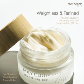 MAY COOP Contorno De Ojos Crudo - Crema Coreana Para El Contorno De Ojos Con Extracto De Arce Azucarero Al 50% Y Péptidos De Adenosina - Hidratante, Reafirmante Y Humectante Para Piel Sensible, 0.67