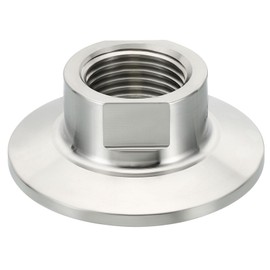 PATIKIL 1.5 Inch TC Tri Clamps Adaptor, Tri-Clover Fittings to NPT 1/2" Female Sanitary Thread Adaptor 304 Stainless Steel for Food Beverage Dairy, Ferrule 50.5mm