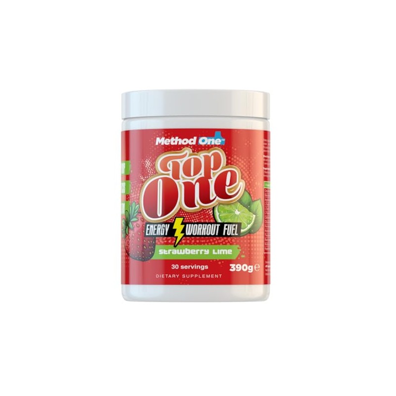 METHOD ONE Top One Pre Workout Powder, 390g, High Caffeine,