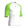 arena Men's Vest S/S Graphic Rash Guard Shirt, White-soft green,