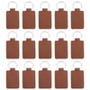 PATIKIL Leather Blank Keychains, 15Pcs Rectangle Leather Keychain Blanks Double