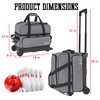 WOLT | Double Roller 2 Ball Bowling Bag with Separate