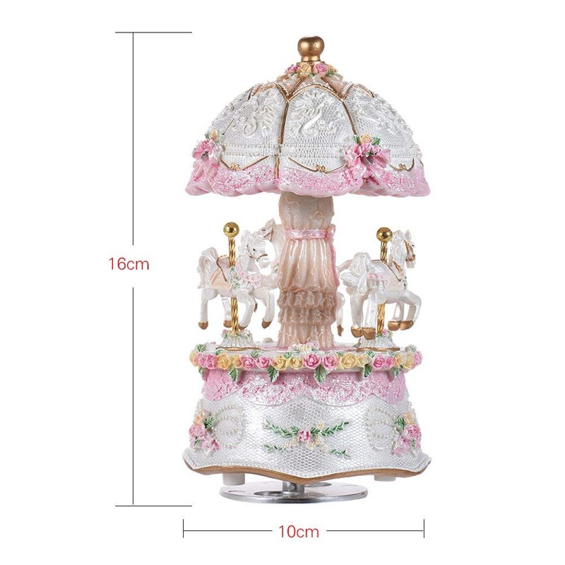 Music Box Birthday Gift Color LED Light Merry Go Round