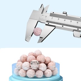 AIMALL Hollow Quartz Ball Ceramic Ring Bubble Stone Biofilter – Nano-Culture Biological Balls with Mesh Bag for Water Purification and Nitrification, Pink 1.1lbs & White Black 2.2lbs