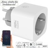 Luminea Home Control WLAN-Steckdose mit Energiekostenmesser, App-, Timer- & Sprachsteuerung
