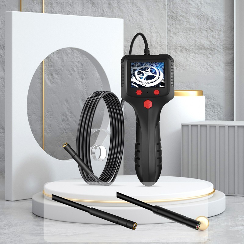 P100 Industrial Endoscope 8mm 1080P Digital Borescope IP67 Waterproof Snake