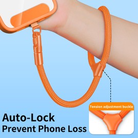 saxsion Hand Wrist Strap Lanyard,Universal Cell Phone Multifuctional Patch Lanyards Compatible with Most Smartphones (Orange)
