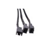 Phobya adapter 4Pin Molex to 3Pin 5V/7V/12V 30cm - black