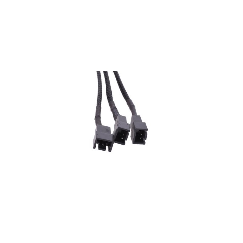 Phobya adapter 4Pin Molex to 3Pin 5V/7V/12V 30cm - black