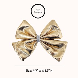 Cheer Bows Hair Bow for Girls Sparkly Hair Clips Toddler Hair Bows for Kids Big Gold Bows for Hair Silver Bows Clips Big Bows for Girls Dance Hair Large Pink Bows Birthday Hair Accessories (Purple)