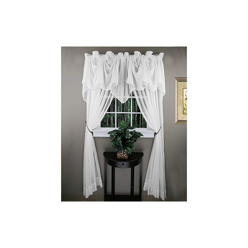 Stylemaster Splendor Batiste, 100" W X 29" L, Sheer Festoon