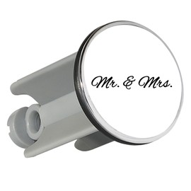 Huuraa Sink Plug with Mr & Mrs Lettering 4 cm with Wedding Motif Gift Idea for Friends and Family