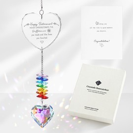 Retirement Gifts for Women, Crystal Suncatcher Gift for Retirement, Happy Retirement Decoration, Gifts for Retired Friend Coworker Nurse Teacher