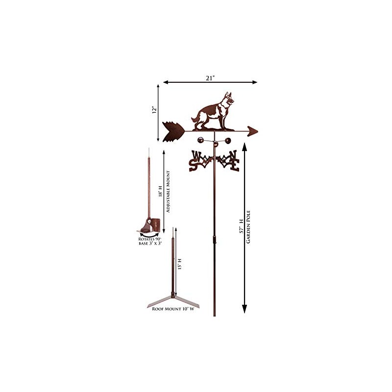 SWEN Products German Shepherd Dog Weathervane