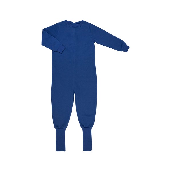 Snugabye Adaptive Back Zip Convert-A-Foot Sleeper (Children's Size 4, Blue)