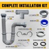VIVIDA Double Sink Drain Pipe Kit, 1-1/2" Flexible Drain Pipe,